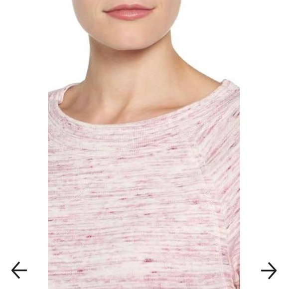 Caslon Nordstrom Pink Spacedye Tunic Sweatshirt Size XS Extra Small LIKE NEW - Picture 5 of 6